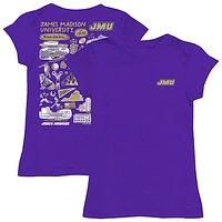 Girls Toddler Vive La Fete  Purple James Madison Dukes Impressions Artwork T-Shirt