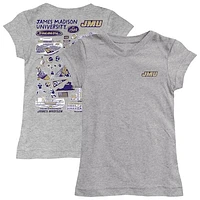 Girls Toddler Vive La Fete  Heather Gray James Madison Dukes Impressions Artwork T-Shirt