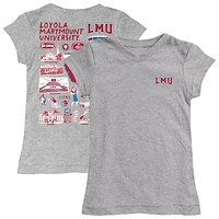 Girls Toddler Vive La Fete  Heather Gray Loyola Marymount Lions Impressions Artwork T-Shirt