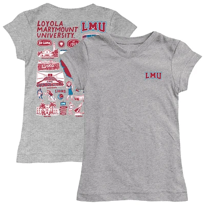 Girls Toddler Vive La Fete  Heather Gray Loyola Marymount Lions Impressions Artwork T-Shirt