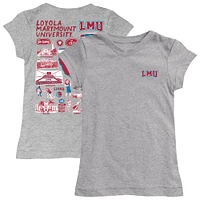 Girls Toddler Vive La Fete  Heather Gray Loyola Marymount Lions Impressions Artwork T-Shirt