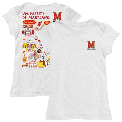 Girls Toddler Vive La Fete Maryland Terrapins Impressions Artwork T-Shirt