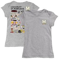 Girls Toddler Vive La Fete  Heather Gray Maryland Terrapins Impressions Artwork T-Shirt