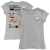 Girls Toddler Vive La Fete  Heather Gray Maryland Terrapins Impressions Artwork T-Shirt