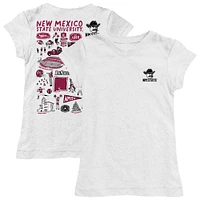 Girls Toddler Vive La Fete  White New Mexico State Aggies Impressions Artwork T-Shirt