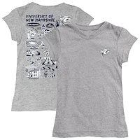 Girls Toddler Vive La Fete  Heather Gray New Hampshire Wildcats Impressions Artwork T-Shirt