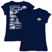 Girls Toddler Vive La Fete  Navy New Hampshire Wildcats Impressions Artwork T-Shirt