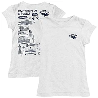 Girls Toddler Vive La Fete  White Nevada Wolf Pack Impressions Artwork T-Shirt