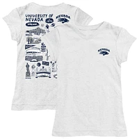 Girls Toddler Vive La Fete  White Nevada Wolf Pack Impressions Artwork T-Shirt
