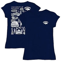 Girls Toddler Vive La Fete  Navy Nevada Wolf Pack Impressions Artwork T-Shirt