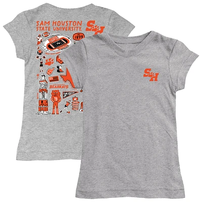 Girls Toddler Vive La Fete  Heather Gray Sam Houston State Bearkats Impressions Artwork T-Shirt