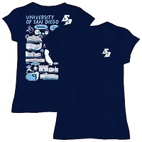Girls Toddler Vive La Fete  Navy San Diego Toreros Impressions Artwork T-Shirt