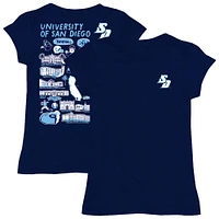 Girls Toddler Vive La Fete  Navy San Diego Toreros Impressions Artwork T-Shirt
