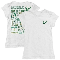 Girls Toddler Vive La Fete  White South Florida Bulls Impressions Artwork T-Shirt