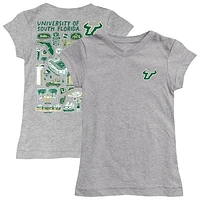 Girls Toddler Vive La Fete  Heather Gray South Florida Bulls Impressions Artwork T-Shirt