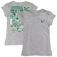 Girls Toddler Vive La Fete  Heather Gray South Florida Bulls Impressions Artwork T-Shirt