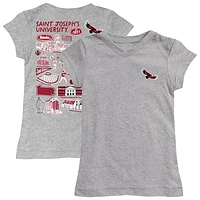 Girls Toddler Vive La Fete  Heather Gray Saint Joseph's Hawks Impressions Artwork T-Shirt