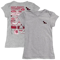 Girls Toddler Vive La Fete  Heather Gray Saint Joseph's Hawks Impressions Artwork T-Shirt