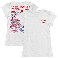 Girls Toddler Vive La Fete  White SMU Mustangs Impressions Artwork T-Shirt
