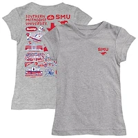 Girls Toddler Vive La Fete  Heather Gray SMU Mustangs Impressions Artwork T-Shirt