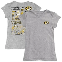 Girls Toddler Vive La Fete  Heather Gray Missouri Tigers Impressions Artwork T-Shirt