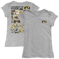 Girls Toddler Vive La Fete  Heather Gray Missouri Tigers Impressions Artwork T-Shirt
