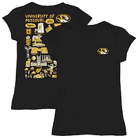 Girls Toddler Vive La Fete  Black Missouri Tigers Impressions Artwork T-Shirt
