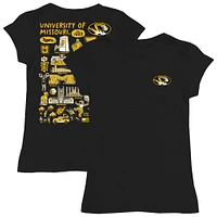 Girls Toddler Vive La Fete  Black Missouri Tigers Impressions Artwork T-Shirt