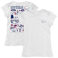 Girls Toddler Vive La Fete  White South Alabama Jaguars Impressions Artwork T-Shirt