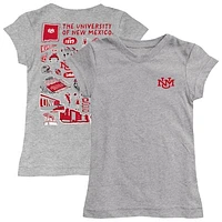 Girls Toddler Vive La Fete  Heather Gray New Mexico Lobos Impressions Artwork T-Shirt