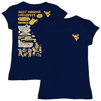 Girls Toddler Vive La Fete  Navy West Virginia Mountaineers Impressions Artwork T-Shirt