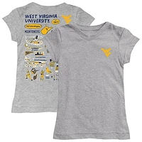 Girls Toddler Vive La Fete  Heather Gray West Virginia Mountaineers Impressions Artwork T-Shirt