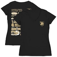 Women's Vive La Fete  Black Army Knights Impressions Artwork V-Neck T-Shirt