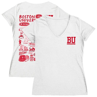 Women's Vive La Fete Boston University Impressions Artwork V-Neck T-Shirt
