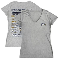 Women's Vive La Fete  Gray Georgia Southern Eagles Impressions Artwork V-Neck T-Shirt