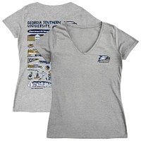Women's Vive La Fete  Gray Georgia Southern Eagles Impressions Artwork V-Neck T-Shirt