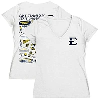 Women's Vive La Fete ETSU Buccaneers Impressions Artwork V-Neck T-Shirt