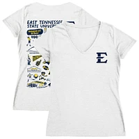 Women's Vive La Fete ETSU Buccaneers Impressions Artwork V-Neck T-Shirt