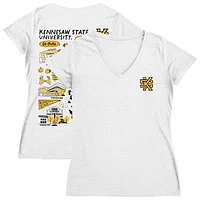 Women's Vive La Fete Kennesaw State Owls Impressions Artwork V-Neck T-Shirt