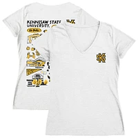 Women's Vive La Fete Kennesaw State Owls Impressions Artwork V-Neck T-Shirt