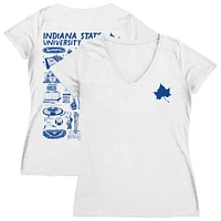 Women's Vive La Fete Indiana State Sycamores Impressions Artwork V-Neck T-Shirt