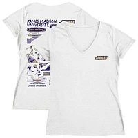 Women's Vive La Fete James Madison Dukes Impressions Artwork V-Neck T-Shirt