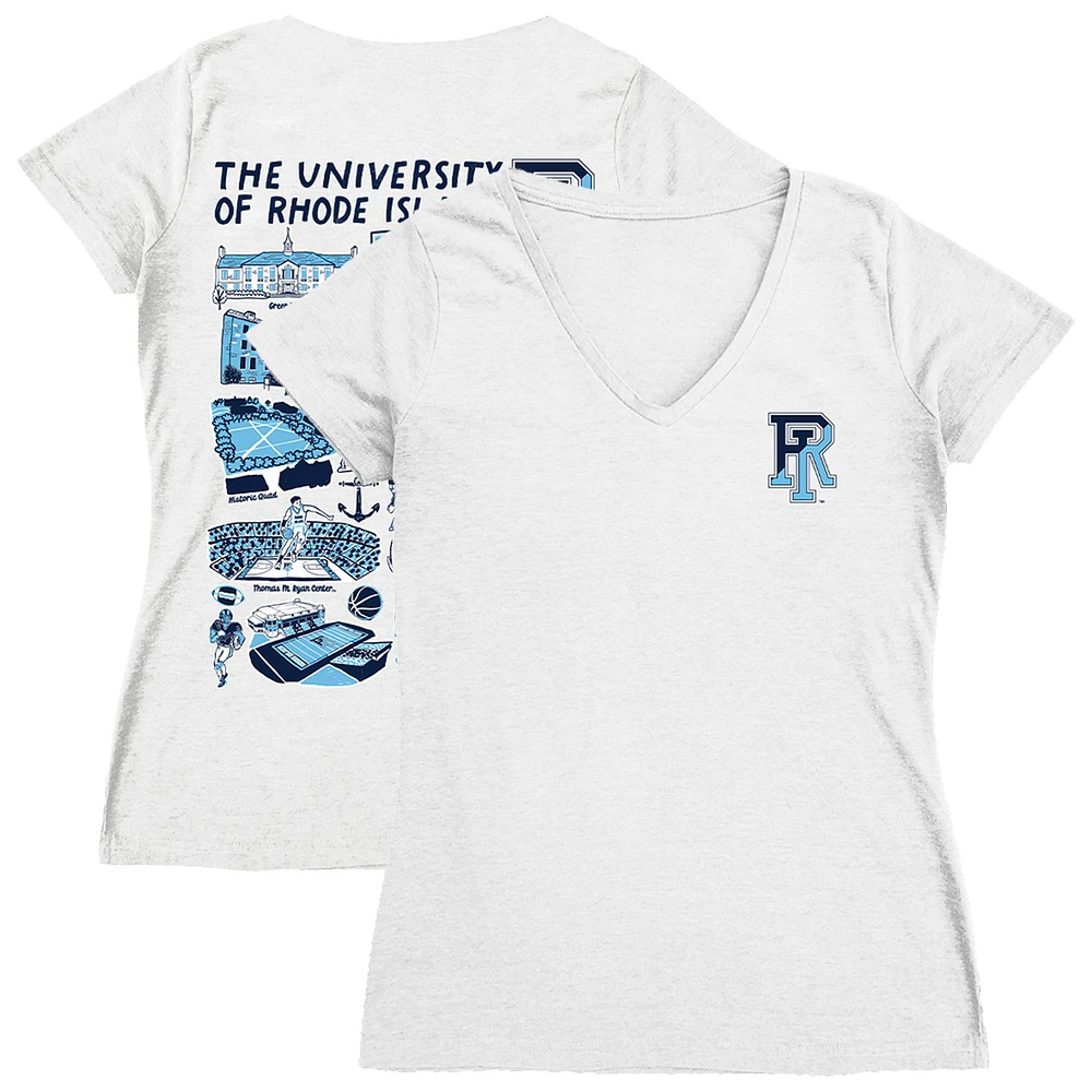 Women's Vive La Fete Rhode Island Rams Impressions Artwork V-Neck T-Shirt