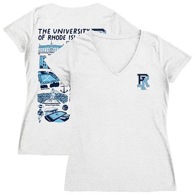 Women's Vive La Fete Rhode Island Rams Impressions Artwork V-Neck T-Shirt