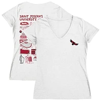 Women's Vive La Fete Saint Joseph's Hawks Impressions Artwork V-Neck T-Shirt