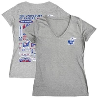 Women's Vive La Fete Kansas Jayhawks Impressions Artwork V-Neck T-Shirt
