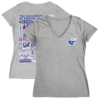 Women's Vive La Fete Kansas Jayhawks Impressions Artwork V-Neck T-Shirt