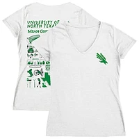 Women's Vive La Fete North Texas Mean Green Impressions Artwork V-Neck T-Shirt