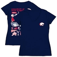 Women's Vive La Fete  Navy South Alabama Jaguars Impressions Artwork V-Neck T-Shirt