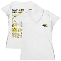 Women's Vive La Fete Southern Miss Golden Eagles Impressions Artwork V-Neck T-Shirt